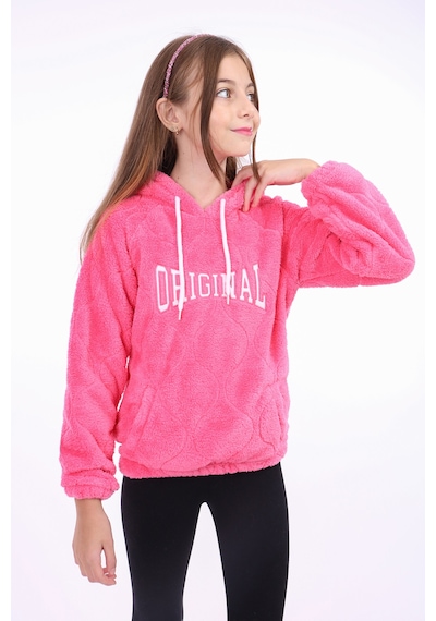 Toontoy Kız Çocuk Nakışlı Sweatshirt Pembe