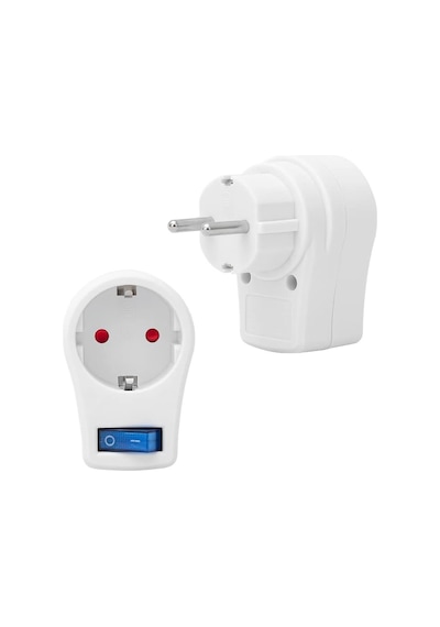 Anahtarlı Akım Korumalı Tekli Priz 10 Amper - 2510 Watt, Powermaster, Bilgisayar, Buzdolabı, Televizyon, Çamaşır Makinesi, 5 Adet