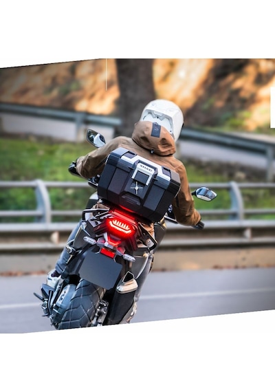 Motosiklet Arka Çanta Shad Terra Alüminyum Motor Tur Çantası 41 Lt Silver Siyah - Gümüş