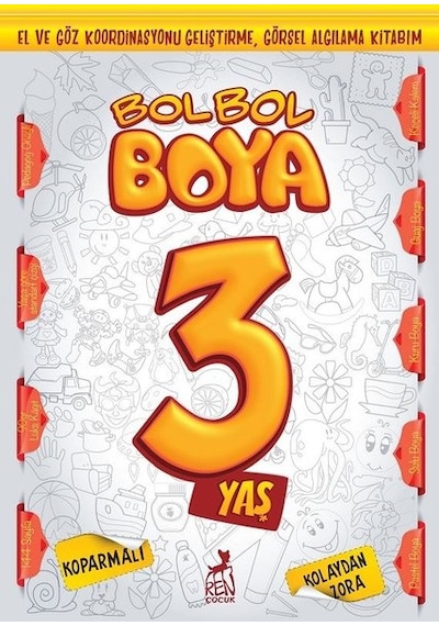 Bol Bol Boya 3 Yaş - Boyama Kitabı- Ren Kitap