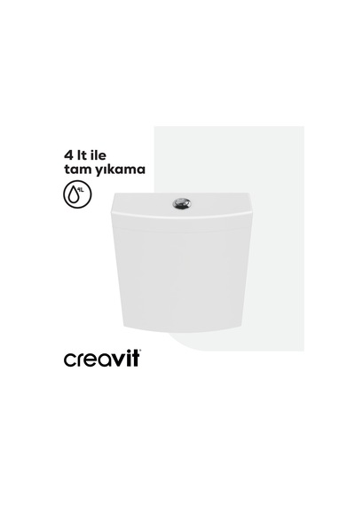 Creavit Lara Thermoplast Yavaş Kapanan Klozet Kapaklı Beyaz Set