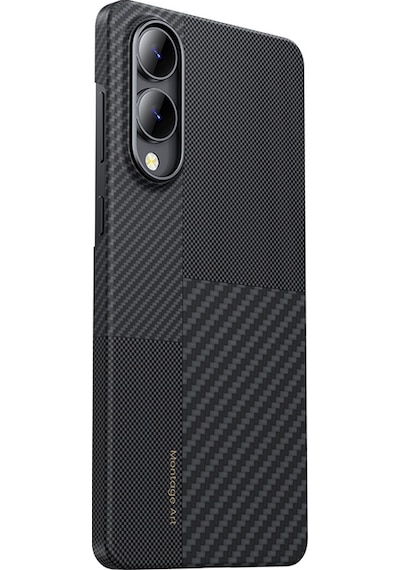 Galaxy Uyumlu S25 Edge Kılıf M-safe Şarj Özellikli Karbon Fiber Benks Montage Armorair Kevlar Kapak Siyah