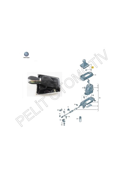 Passat B8 Otomatik Vites Topuzu Ve Körüğü 3G1713203 3G1713203C
