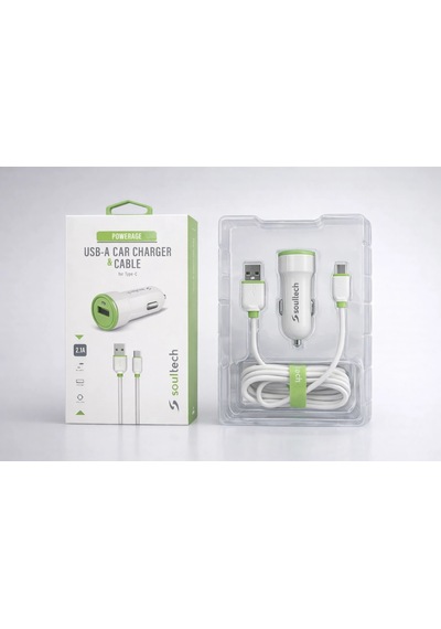 Soultech Powerage Type-c Araç Şarj Cihazı Ve Kablo Seti Usb-a Oto Şarj 2.1a