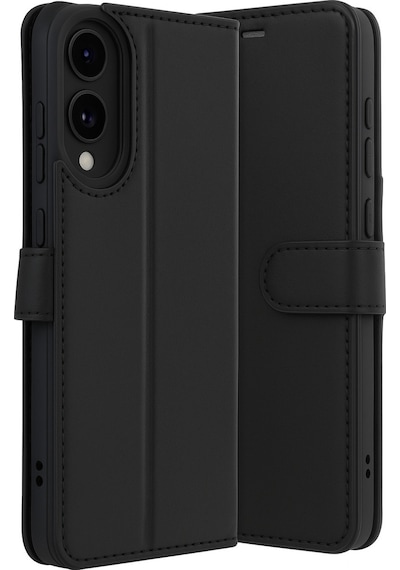 Samsung Galaxy S25 Uyumlu Edge Trend S Plus Kapaklı Kılıf - Siyah