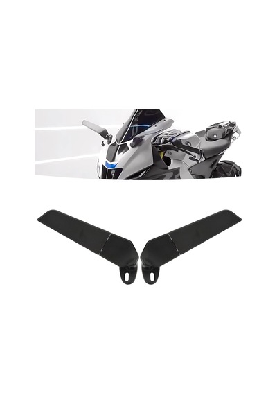 Motosiklet Aynası Yarasa Model Rüzgar Kanadı Uzun Model Siyah