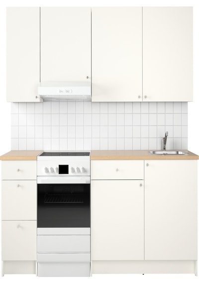 Ikea Beyaz Kullanışlı Mutfak Dolabı 220x61x220 Cm