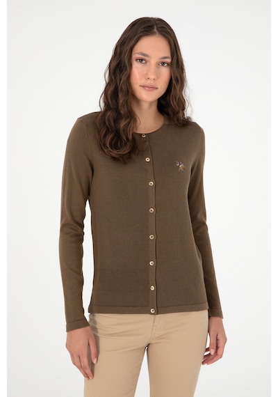U.s. Polo Assn. Kadın Haki Hırka Triko 50288991-vr027 Haki