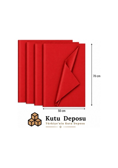 50x70 Cm Kırmızı Renk Pelur Kağıt 1kg