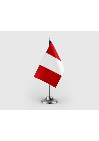 Peru Devleti Tekli Saten Masa Bayrağı Seti Diğer