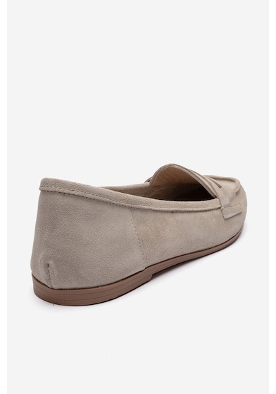 Luvishoes F02 Bej Suet Kadın Babet Bej