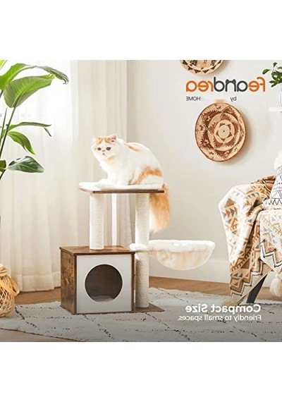Modern Kedi Ağacı - Tırmalama Direkli Tasarım