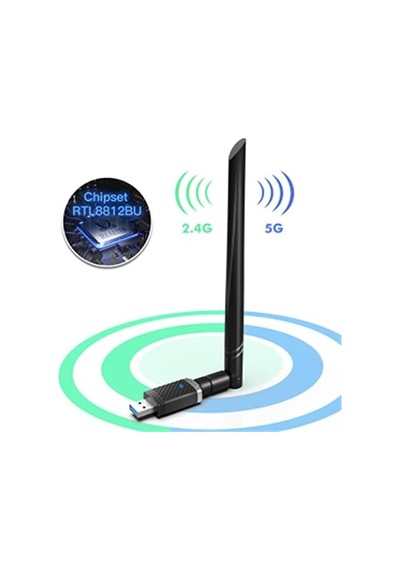Usb Wifi Pro Sinyal Yakınlaştırıcı Güçlendirici Adaptör Kart 1300 Mbps Ep-ac1686