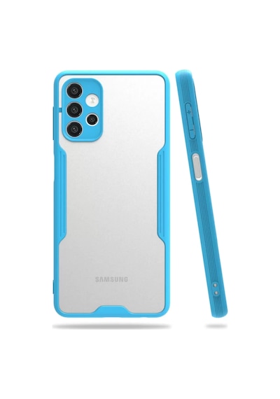 Newface Samsung Uyumlu,  Galaxy A52 Kılıf Platin Silikon - Mavi