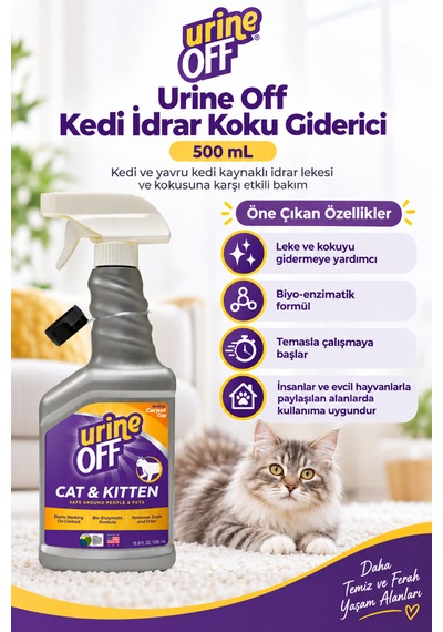 Urine Off Kedi Çiş Ve İdrar Koku Giderici 500 Ml