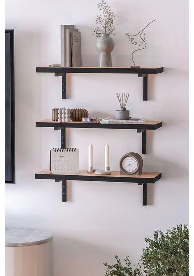 Duvar Rafı Uçan Raf Duvar Rafı Tv Rafı Kitaplık Rafı 80 X 19 Cm Çam Çam