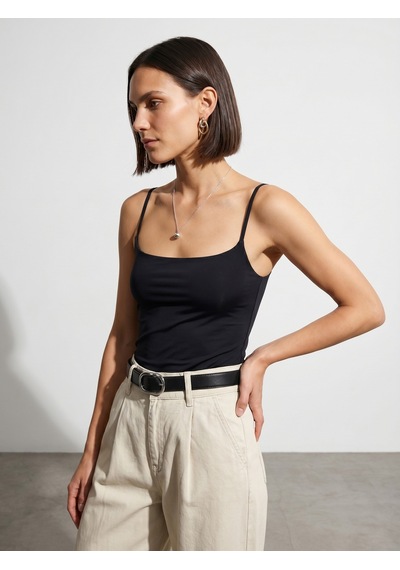 Dilvin 21200 Bra-free Askılı Top-siyah