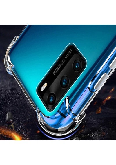 Huawei P40 Kılıf Şeffaf Nitro Anti Shock Kapak Renksiz