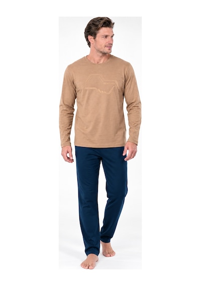 Pierre Cardin Erkek Pamuklu Pijama Takımı 6151 - M / Krem