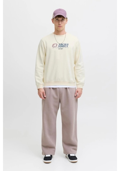 Jack & Jones Jcotier Print Erkek Sweatshirt Bej