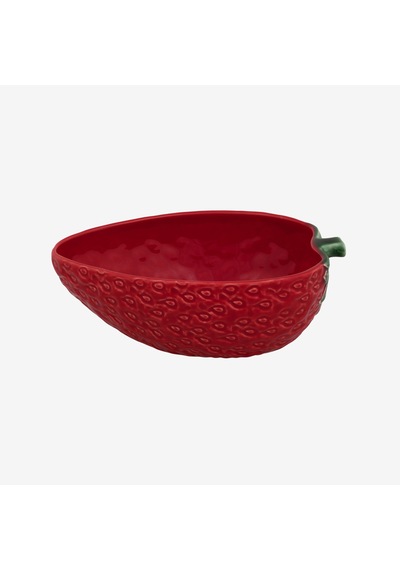 Bordallo Pinheiro Kırmızı Seramik Servis Kasesi 24 Cm