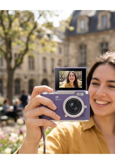 4k Dijital Kamera 48 Mp Flip Ekran Vlog Ve Fotoğraf Makinesi - Lisinya