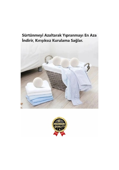 Sürtünme Engellen Kırışıklık Azaltıcı Çabuk Kuruma Yün Çamaşır Makinesi Kurutma Topu Yumuşatıcı 3'lü Çok Renkli