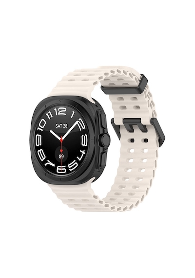 Galaxy Uyumlu Watch Ultra 47mm Ardx Krd-118 Tırtıklı Tasarım Silikon Kordon-starlight