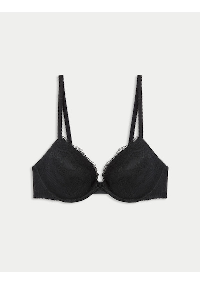 Marks & Spencer Dantelli Balenli Plunge Sütyen T33000318 Siyah