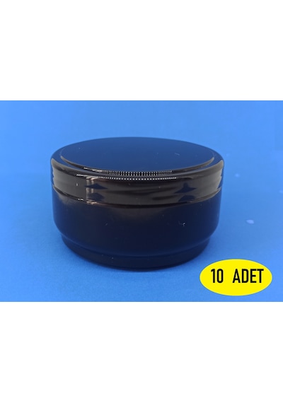 Boş Kozmetik-Krem-Pomat Kutusu Krem Kavanozu 10 Adet 100 ML Siyah