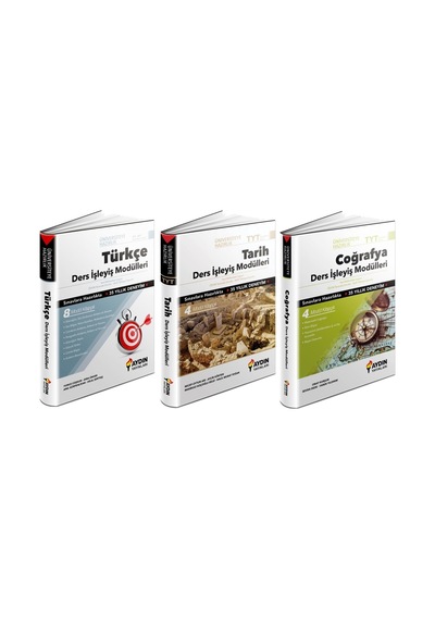 Aydın Tyt Türkçe + Tarih + Coğrafya Ders İşleyiş Seti 3 Kitap 202