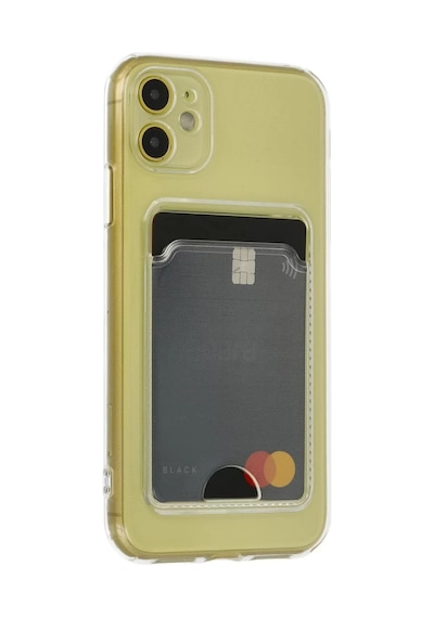 Newface Apple İphone 11 Kılıf Kart Şeffaf Silikon - Şeffaf