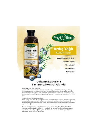Phytoflora Tuzsuz Ardıç Yağlı Kükürt Özlü Şampuan 400 ML