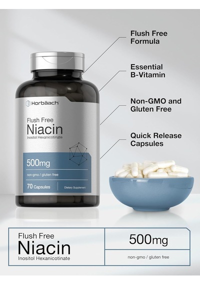 Horbaach Niacin With İnosıtol 500mg 70 Caps