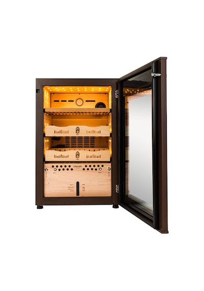 Lubinski Kahverengi Parmak İzi Kilitli Elektronik Puro Dolabı Ra-779 Lb-038