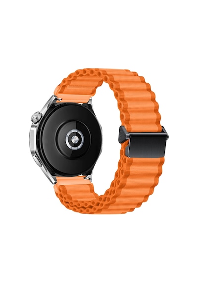 Sneezy Huawei Watch Gt6 46mm İle Uyumlu Airflow Dalgalı Naylon Spor Kordon Metal Tokalı