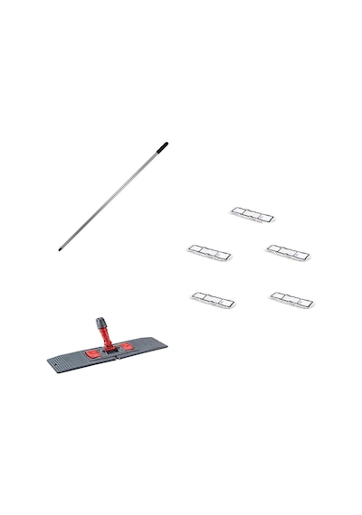 Tablet Palet Nemli Yedek Mop Takımı Seti - 5 Adet 60 CM Nemli Mop + Katlanır Aparat + Metal Sap