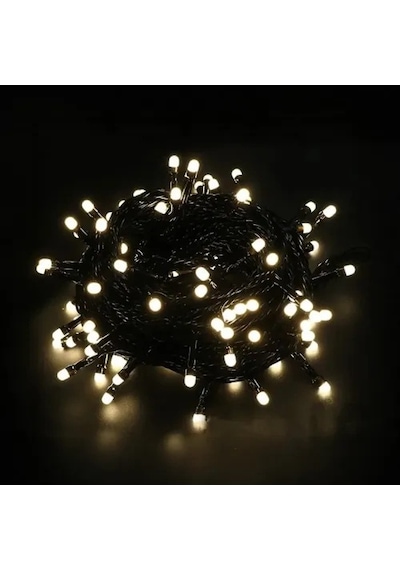 Hubrendy Emin 10m 100 Led Boncuk Lamba Gün Işığı Siyah Kablo