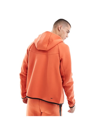 Nike Tech Fleece Full Zip Windrunner Hoodie Kapüşonlu Unisex Sweatshirt Turuncu Turuncu