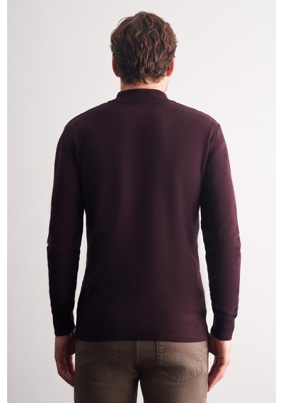 İmza Mürdüm Dik Yaka Uzun Kol Cepsiz Slim Fit Casual Pamuklu Triko Kazak 1012255108 Mürdüm İmza Mürdüm Dik Yaka Uzun Kol Cepsiz Slim Fit Casual Pamuklu Triko Kazak 1012255108 Mürdüm