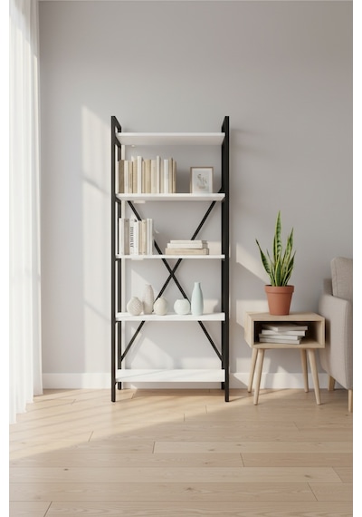 Upstyle Solin Kitaplık Beyaz 50 180 30 Cm