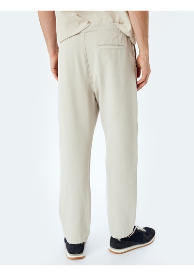 Koton Beli Bağcıklı Cep Detaylı Pamuklu Chino Pantolon Gri 5sam40023hw Gri Koton Beli Bağcıklı Cep Detaylı Pamuklu Chino Pantolon Gri 5sam40023hw Gri