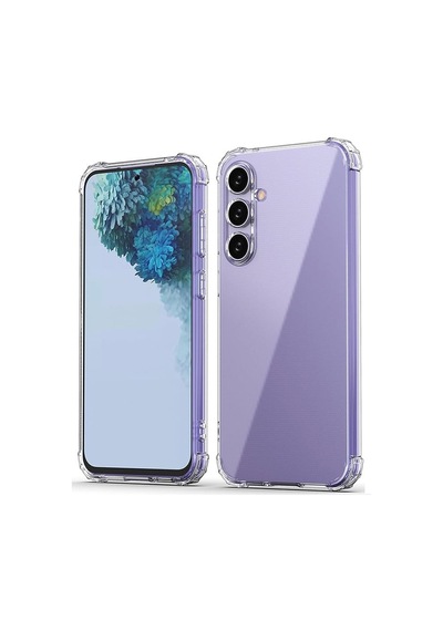 Galaxy S23 Fe Şeffaf Silikon Kılıf Antishock Köşeli Kamera Koruma