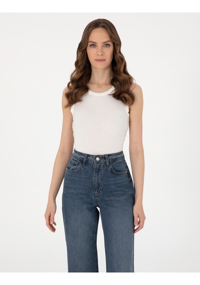 Pierre Cardin Kadın Beyaz Bluz Örme 50305783-vr013 Beyaz