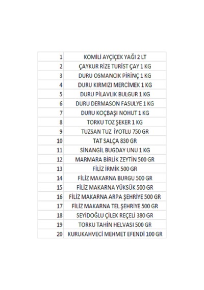 Biryağ Ayçiçek Yağı 2 Lt Kumanya Ramazan Paketi Erzak Kolisi 20 Parça
