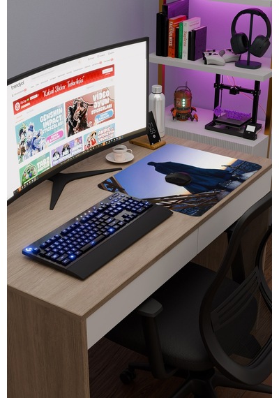 Lupin V5 48x40 Xl Gaming Kauçuk Kaymaz Taban Mouse Pad Fare Altlığı