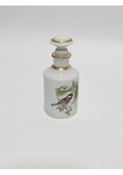 Limoges Kuş Desenli Porselen Parfüm Şişesi 14,5x6x6cm