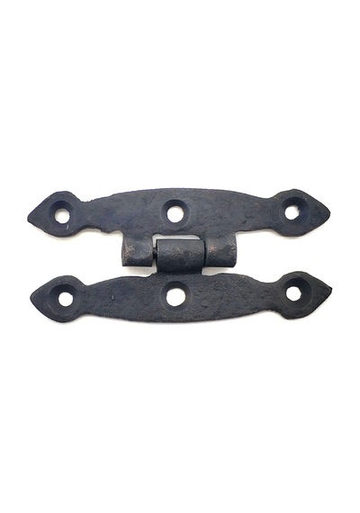 Antika Tarz Dekoratif Pirinç Dar Menteşe - 75x39 Mm, Oksit Çok Renkli