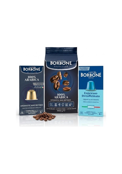 Caffe Borbone Arabica Ve Decaf Kapsül Çekirdek Filtre Set - Nespresso Uyumlu, 3 Yöntem Tek Pakette Diğer