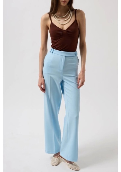 Defymoda Bel Kemerli Pantolon Bebe Mavi